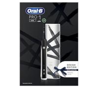 Oral-B Pro 1 680 Brosse à dents électrique rechargeable Design Edition Noir avec étui blanc