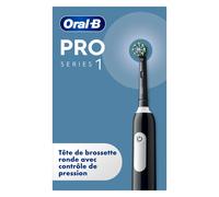 Oral-B Pro 1 Brosse à Dents Électrique Cross Action Noire - 3 Modes De Nettoyage 3D Dont Douceur, Brossage Avec Des Oscillo-Rotations Et Pulsations, Brossette De Rechange Ronde Oral B, Chargeur