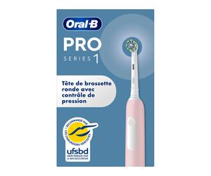 Oral-B Pro 1 Brosse à Dents Électrique Cross Action Rose - 3 Modes De Nettoyage 3D Dont Douceur, Brossage Avec Des Oscillo-Rotations Et Pulsations, Brossette De Rechange Ronde Oral B, Chargeur