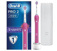 Oral-B Pro 2500 3D White Electric Rechargeable Toothbrush with Travel Case Powered by Braun - Pink by Oral-B