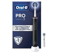 Oral-B Pro 3 3000, Brosse à dents électrique, 1 Brossette, Éliminer Jusqu’à 100% de Plaque Dentaire, Noir