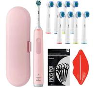 Brosse à dents électrique Oral-B Pro 3 3000 Cross Action, Rose + 8 têtes de rechange + étui