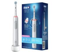 Oral-B Pro 3 3000 Sensitive Clean, Brosse à Dents Électrique Rechargeable, Souple pour Voyage, Capteur de Pression Intelligent, Détecteur de Position, Visuel 360, Technologie 3D