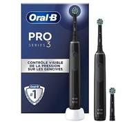 Oral-B Pro 3 3900 Lot De 2 Brosses À Dents Électriques Pour Adultes, 3 Modes De Nettoyage Avec Blancheur Et Sensibilité Pour Protéger Les Gencives, 3 Brossettes De Rechange, 2 Manches, 1 Chargeur