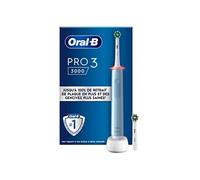 Oral-B Brosse A Dents Electrique Pro 3 Bleue Avec 3 Modes De Nettoyage 3D Dont Blancheur, Brossage Avec Des Oscillo-Rotations Et Pulsations, 2 Brossettes De Rechange Rondes Oral B, Chargeur