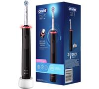 Oral-B Pro 3000 Brosse À Dents Électrique Rechargeable Avec 1 Manche Capteur De Pression Et 1 Brossette Sensitive Clean, Technologie 3d, Élimine JusquÀ 100 % De Plaque Dentaire - Noir