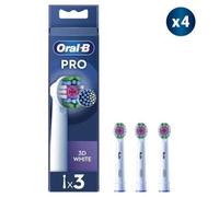 Oral-B Pro 3d White - 12 Brossettes - Brossettes Haut De Gamme Pour Un Blanchiment Efficace Des Dents Blanc