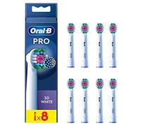 Oral-B Pro 3D White Brossettes pour Brosse à dents électriques, Pack De 8 Unités