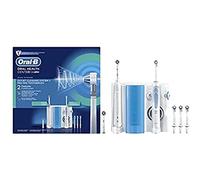 Oral-B Pro 900 + Oxyjet Kit Brosse À Dents Électrique Rechargeable Avec Jet Dentaire, Cadeau Fêtes des Pères, 1 Hydropulseur Oxyjet, 1 Brosse À Dents Électrique, 4 Canules Oxyjet, 2 Brossettes, Blanc