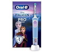 Oral-B Pro Brosse à dents électrique pour enfants, 1 tête de brosse à dents, 4 autocollants La Reine des Neiges, 2 modes avec mode sensible adapté aux enfants, à partir de 3 ans, prise britannique à 2