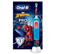 Oral-B Pro Brosse à dents électrique pour enfants, cadeaux de Noël pour enfants, 1 tête de brosse à dents, 4 autocollants Spiderman, 2 modes avec mode sensible adapté aux enfants, à partir de 3 ans,