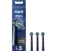 Oral-B Pro Cross Action 3 têtes de brosses de remplacement noires pour les brosses à dents électriques 3D/2D
