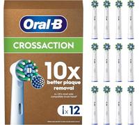 Oral-B Pro Cross Action Lot de 12 têtes de brosse à dents électrique en forme de X et poils coudés pour enlever la plaque dentaire en profondeur, blanc
