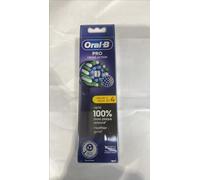 Oral-B Pro Cross Action Lot de 4 têtes de brosse à dents électrique en forme de X et poils coudés pour enlever la plaque dentaire Noir