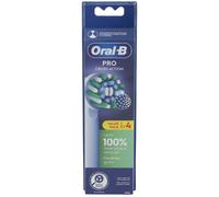 Oral-B Pro Cross Action Lot de 4 têtes de brosse à dents électrique en forme de X et poils coudés pour enlever la plaque dentaire en profondeur, blanc