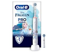 Oral-B Pro Junior Brosse à Dents Électrique Reine Des Neiges Disney Pour Enfants De 6 Ans Et Plus, Brossage Doux, 2 Brossettes De Recharge, 1 Manche Frozen, 1 Chargeur, Minuteur, Batterie Rechargeable
