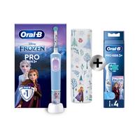 Oral-B Pro Kids Disney Reine des Neiges Brosse à dents électrique avec 1 brossette + pack de 4 brossettes