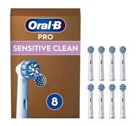 Oral-B Pro Lot De 8 Brossettes De Rechange Sensitive Clean, AUTHENTIQUES, Blanches, Brins Ultra Doux Pour Les Gencives Plus Saines, Embouts Pour Brosses A Dents Electriques Oral B Pro