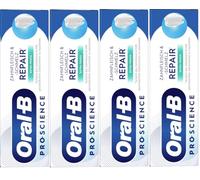 Oral-B Pro-Science Lot de 4 tubes de dentifrice réparateur extra frais pour les gencives et l'émail - Pour une utilisation quotidienne - Fabriqué en Allemagne - Lot de 4 flacons de 75 ml