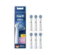 Oral-B Pro Sensitive Clean Lot de 6 brosses à dents électriques pour brosse à dents électrique - Nettoyage doux des dents - Poils innovants en forme de X