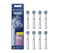 Oral-B Pro Sensitive Clean Lot de 8 brossettes de rechange, originales, pour nettoyage des dents en douceur, avec poils en forme de X, fabriquées en Allemagne, blanches