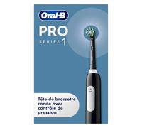 Oral-B Pro Series 1 Brosse à Dents Électrique, Noir, 1 Brossette Nettoyage 3D, Élimine la Plaque Dentaire, 3 Modes de Brossage, Minuteur, 1 Étui De Voyage, Rechargeable
