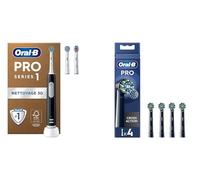 Oral-B Pro Series 1 Brosse À Dents Électrique Noire + Pack De 4 Brossettes Pro Cross Action Noire pour Brosse à dents électriques