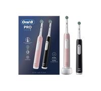 Oral-B Pro Series 1 Lot De Deux, Brosses a Dents Electriques Rose Et Noire, 2 Brossettes, Conçue Par Braun
