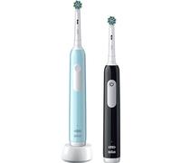 Oral-B Pro 1 PRO1CRSDUO brosse à dents électrique Adulte Brosse à dents rotative oscillante Noir, Turquoise, Blanc