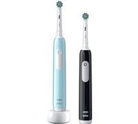 Oral-B Brosses A Dents Electriques Pro 1 Bleue Et Noire, 3 Modes De Nettoyage 3D Dont Douceur, Brossage Avec Des Oscillo-Rotations Et Pulsations, 2 Brossettes De Rechange Rondes Oral B, Chargeur