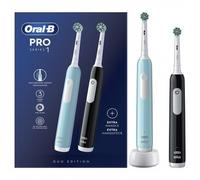 Oral-b Pro1 Duo Blackblu Brosse à Dents Électrique 3D Duopack 1 Noir Et 1 Azur