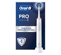 Oral-B Pro 3 3500 Brosse à Dents Électrique, 1 Étui De Voyage, 2 Brossettes, Éliminer Jusqu’à 100% de Plaque Dentaire, Blanc