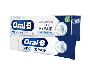 Oral-B Repair Gum & Email, dentifrice blanc doux, pour des gencives et des dents plus saines, 75 ml
