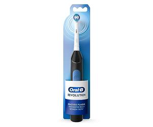 Oral-B Revolution Brosse à dents à batterie avec (1) tête de brosse, noir, piles incluses