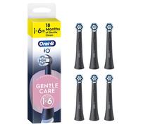 Oral-B Série iO Gentle Care Noires, Brossettes rondes de rechange Authentiques, Convient aux Gencives sensibles, 6