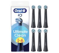 Oral-B Série iO Ultimate Clean Noir, Brossettes rondes Authentiques, Brins CrissCross, Élimination de la plaque dentaire, 6