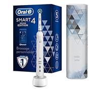 Oral-B Smart 4 Brosse À Dents Électrique Rechargeable Avec 1 Manche Connecté Bluetooth, 1 Brossette Et 1 Étui De Voyage Offert