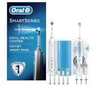 Oral-B Smart 5000 + Oxyjet Adulte Brosse à dents rotative oscillante Bleu, Blanc