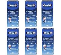 Oral-B Fil dentaire Super Floss 013-6440 – pré-coupés Lot de 6 paquets de 50 fils 100 g