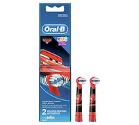 Oral -B Tête de brosse à dents électrique pour enfants, avec personnages Disney, poils extra doux, pour les 3 ans et plus, lot de 2, rouge (les personnages Disney peuvent varier)