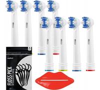 Oral-B Têtes de brosse de rechange FlossAction 8 pièces avec accessoires gratuits