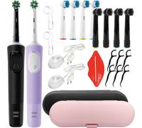 Oral-B Vitality Pro D103 Protect X Clean Noir Violet Set de 2 avec accessoires