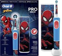 Oral-B | Vitality PRO Kids Spiderman | Brosse à dents électrique avec étui de voyage | Rechargeable | Pour enfants | Bleu | Nombre de têtes de brossage incluses 1 | Nombre de modes de brossage