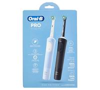 Braun Vitality Pro Duo Adulte Brosse à dents rotative oscillante Noir, Bleu, Blanc, Brosse a dents electrique