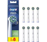 Oral-B | Wymienne główki szczoteczki do zębów | EB50RX-8 Cross Action Pro | Główki | Dla dorosłych | Liczba główek szczoteczki w zestawie 8 | Biały