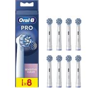 Oral-B | Wymienne główki szczoteczki do zębów | EB60X-8 Sensitive Clean Pro | Główki | Dla dorosłych | Liczba główek szczoteczki w zestawie 8 | Biały