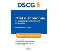 Oral D'économie Se Déroulant Partiellement En Anglais Dscg 6 - Manuel Et Applications