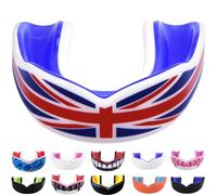 Oral Mart Protège-dents pour jeunes avec drapeau du Royaume-Uni - Pour karaté, boxe, arts martiaux, football, MMA, sparring, hockey, rugby, BJJ, Muay Thai, football