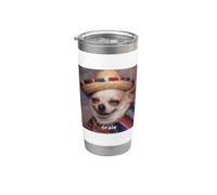 « Órale » Drôle Espagnol Chihuahua Sombrero Flou Meme Gobelet isotherme en acier inoxydable double paroi
