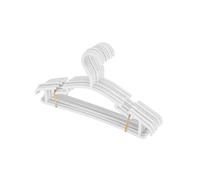 OralGos Lot de 10 cintres tubulaires en plastique blanc pour vêtements de bébé - Surface lisse - Pour enfants et bébés